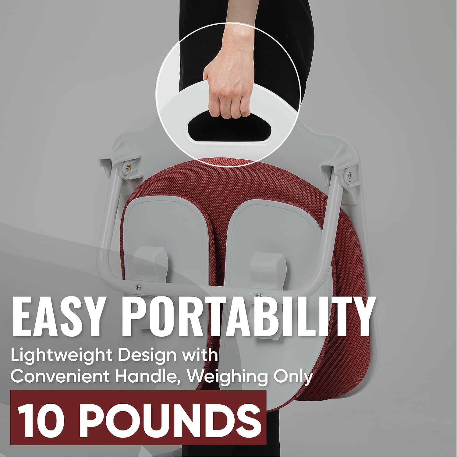 【Premium Dual-Backrests】 Made in Korea Ergonomic Floor Chair with Back Support - Meditation Chair, Floor Gaming Chair, Reading Chair, Floor Chairs for Adults, Foldable Chair (Red)