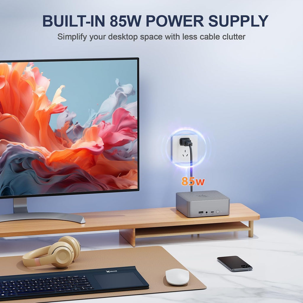 Beelink EQR6 Mini PC AMD Ryzen 5 6600U(Up to 4.5GHz), 24GB LPDDR5 RAM 500GB PCIE4.0 SSD Dual LAN Mini PC, AMD Radeon 660M, Dual HDMI/ WiFi6/ BT5.2/ Home/Office/Build-in Power Supply Mini Computer