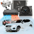 12V DC Under Dash Air Conditioner Heater Combo, 11000 BTU Universal 12 Volt A/C Unit Cooling&Heating, 12V Underdash AC System Kit 600CFM with 20cc Compressor for Auto Camper Truck Van Pickup Cab