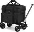 Extra Large Wheeled Portable Cooler Bag 85 Cans Double Deck Heavy Duty Rolling Insulated Cooler with All-Terrain Wheels Leakproof Tactical Soft Sided Cooler for Beach Camping Picnic Travel