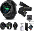 Garmin Forerunner 570 Running Smartwatch, 42MM WiFi, GPS Fitness Smart Watch for Men and Women, Slate Gray Aluminum with Translucent Black/Black Band + Access 600 Fitness Monitor, XS-S + More