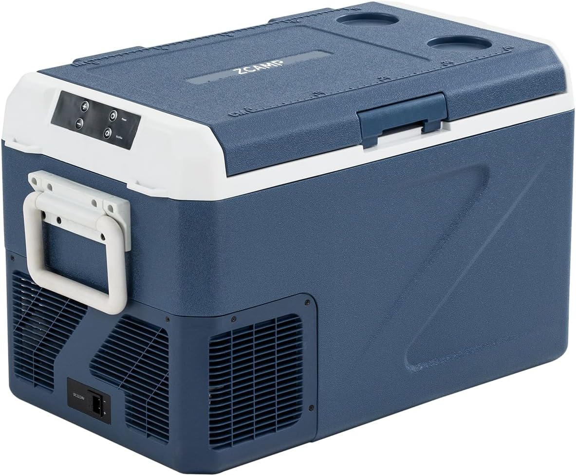 ICF31 12 Volt Car Refrigerator,34QT/32L Portable Freezer Electric Cooler -4℉~68℉,12/24V DC 100-240V AC Car Fridge for Camping, Road Trips, RV, Truck