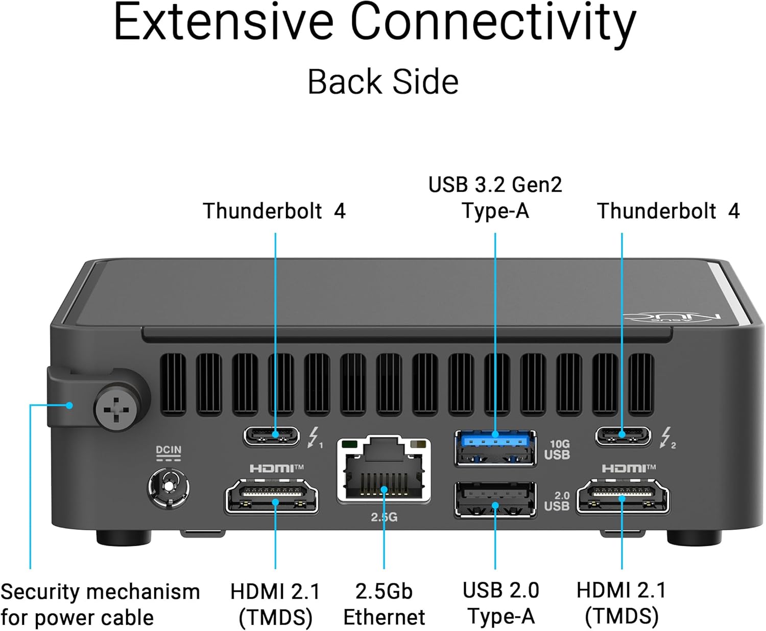 ASUS NUC 15 Pro Slim Barebones Mini PC with Intel Series 2 Core Ultra 5 225H, up to 96GB DDR5 RAM, Dual Storage, Thunderbolt™ 4, Wi-Fi 7 & Bluetooth 5.4, Toolless Chassis Access, VESA Mount Included
