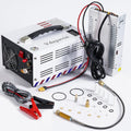 PCP Air Compressor, 4500 psi / 30 MPa PCP Airgun Compressor, 12V DC / 120V AC Power Manual Shut-off, Built-in Converter and Fan Cooling System Suitable for Paintball, Scuba Tank Compressor