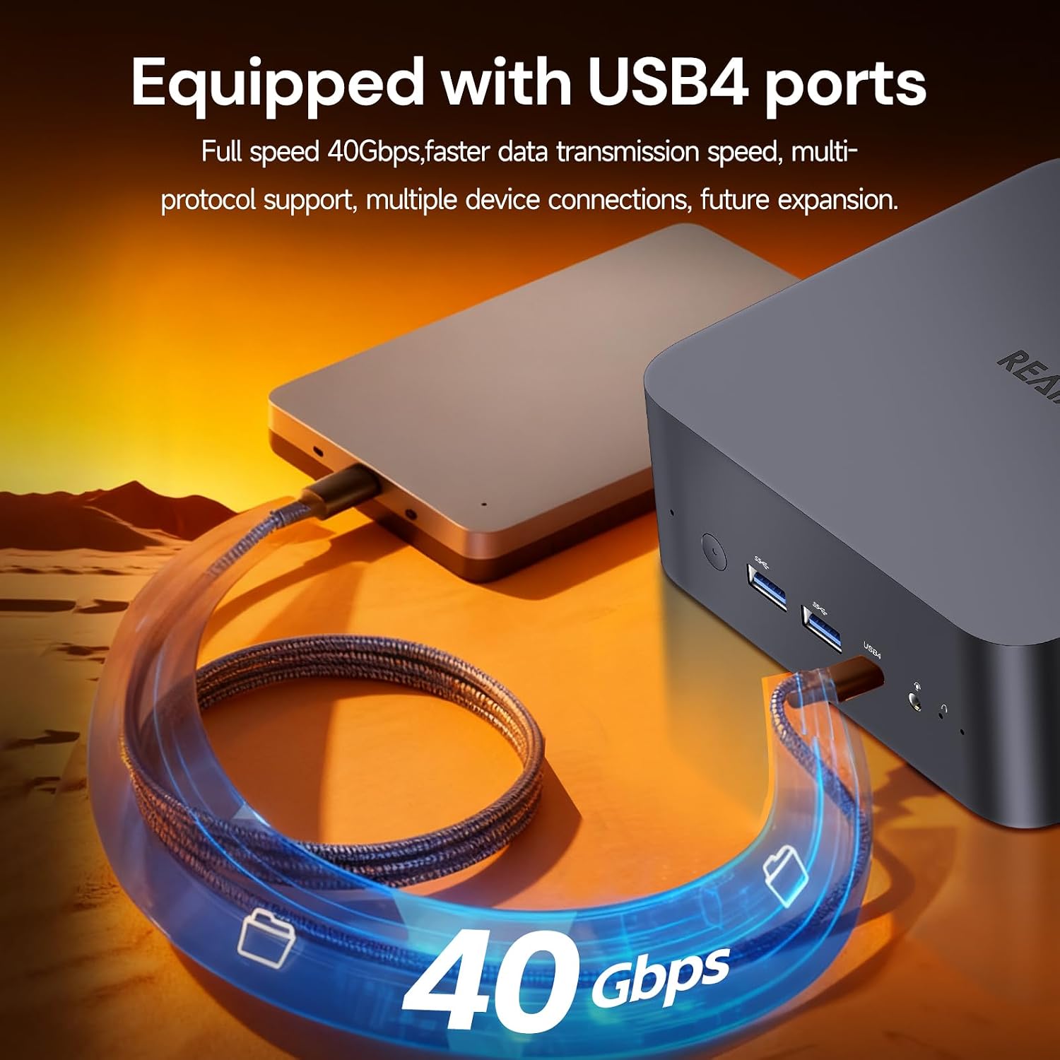 Reatan Mini PC Gaming OCuLink AI AMD Ryzen 7 255, Mini Computers, Built-in Dual Speakers, 2.5Gbps LAN,HDMI 2.1, 8K USB 4.0 Wi-Fi 7/BT5.4 Barebone, NO RAM, NO Storage, NO System