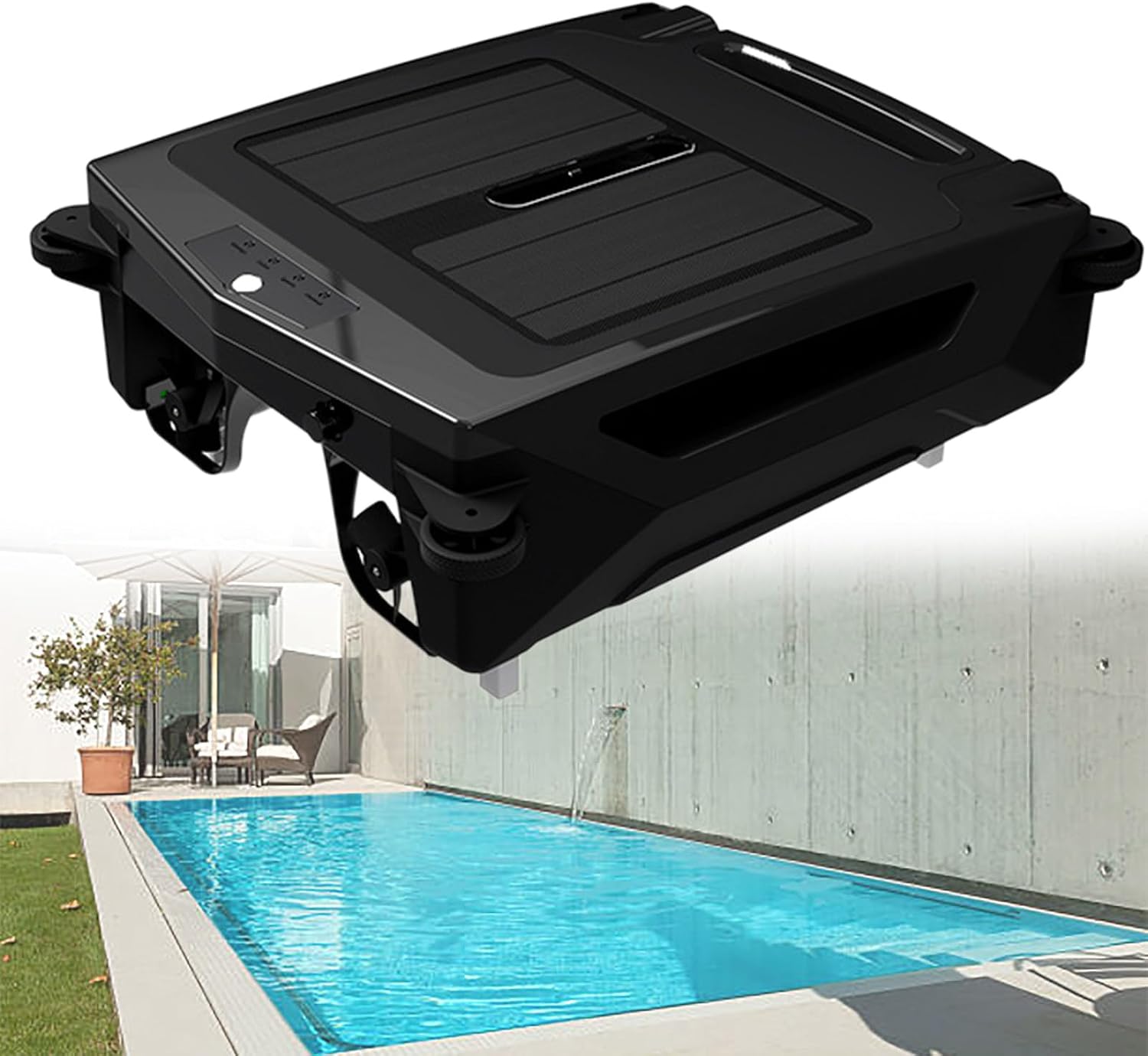 Pool Cleaner Robot, Solar Pool Skimmer, Pool Surface Cleaner Robot, Solar Powered & Rechargeable Battery, for All Swimming Pool