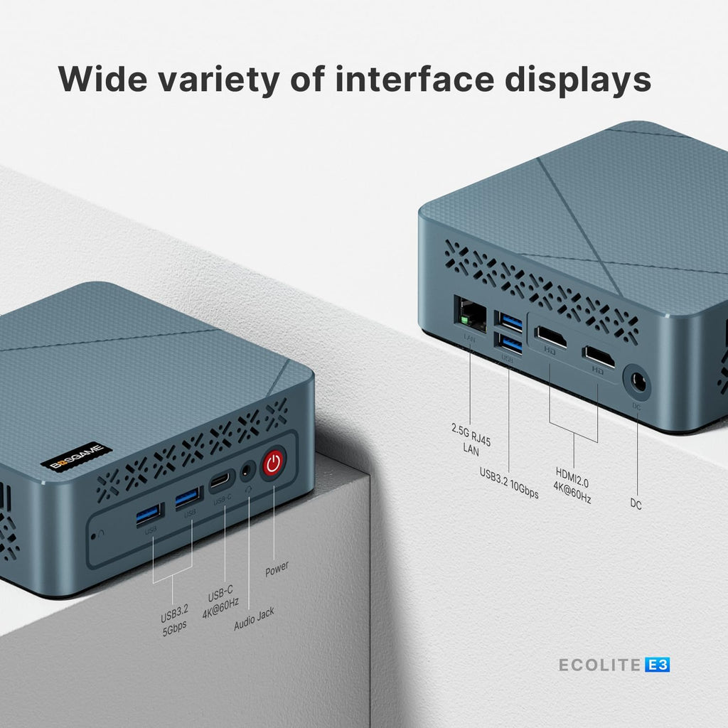 BOSGAME N150 Mini PC E3, Twin Lake N150(Beat N100/N95, up to 3.6GHz), 16GB DDR4 RAM 512 SSD Mini Computers,11 Pro Desktop 4K Dual Display/HDMI/WiFi/BT/LAN for Home/Office