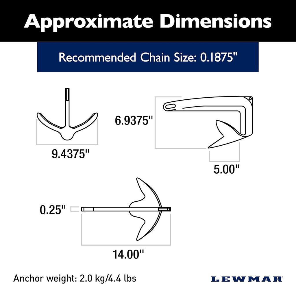 Lewmar SS Claw Anchor