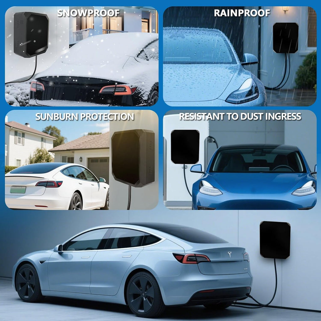 Outdoor Charger Station Cover Box fit for Tesla gen 3th Wall Connector & Most EV Charger, Waterproof （with Upgraded Sealing Gasket） Dustproof (for Outdoor ONLY) Wall Mount Charger Enclosure