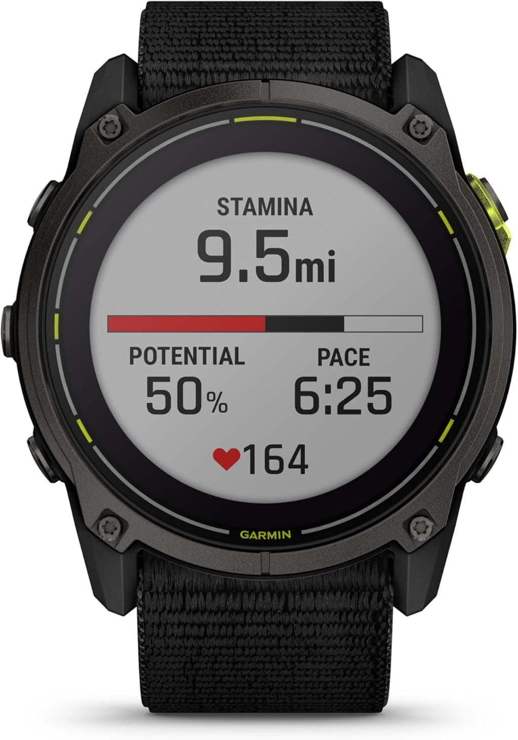 Garmin Enduro 3, Solar, Sapphire Multisport GPS Smartwatch Carbon Gray DLC Titanium with Black Ultrafit Nylon Strap, Fitness Smart Watch Bundle Approach Z30 Golf Laser Range Finder + More