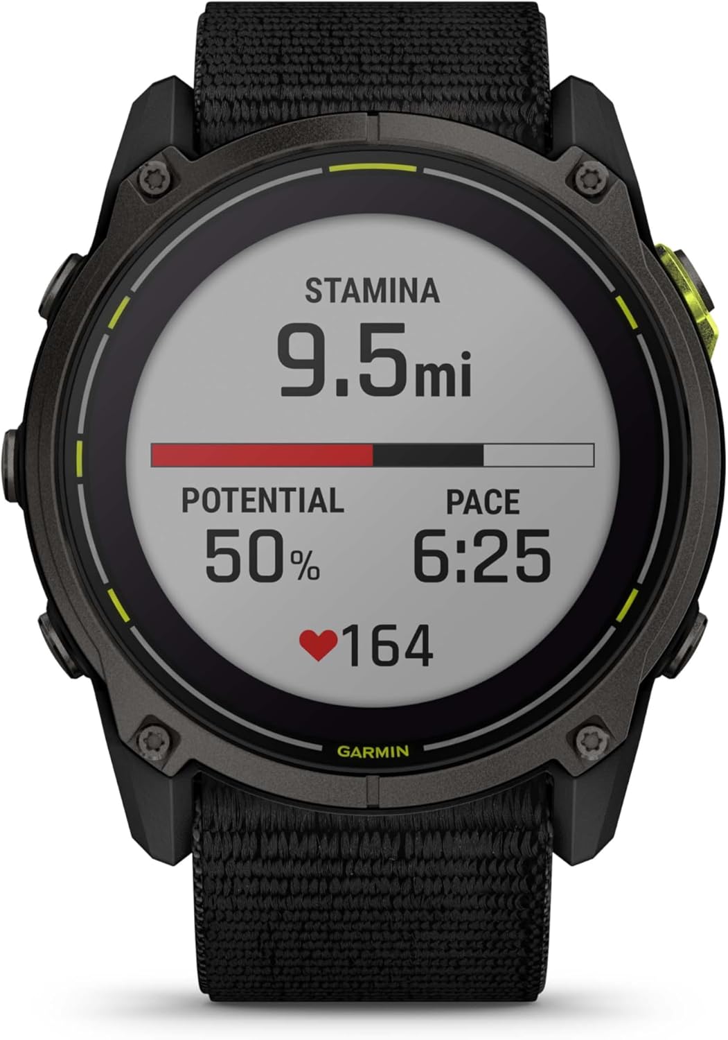 Garmin Enduro 3, Solar, Sapphire Multisport GPS Smartwatch Carbon Gray DLC Titanium with Black Ultrafit Nylon Strap, Fitness Smart Watch Bundle Approach Z30 Golf Laser Range Finder + More