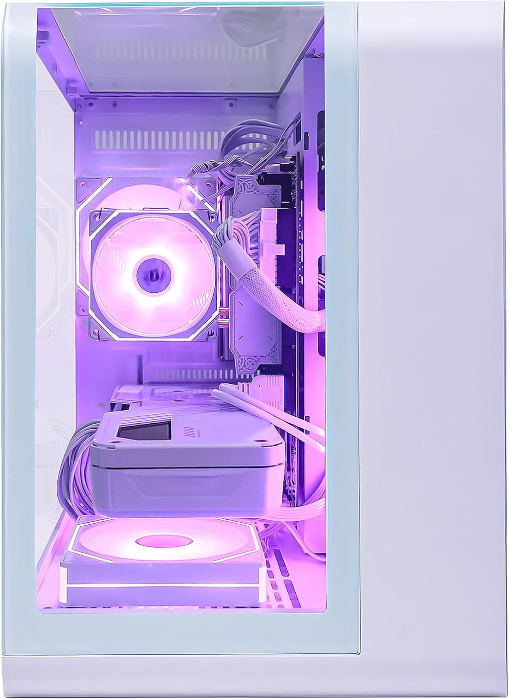 Curved Pannel Gaming PC - AMD Ryzen 7 7800X3D 8-Core 4.2 GHz - GeForce RTX 5060 8GB -32GB DDR5 6000MHZ RAM - 1TB PCIe SSD - WiFi &Bluetooth - RGB Fans-Windows 11, Desktop Computer-White