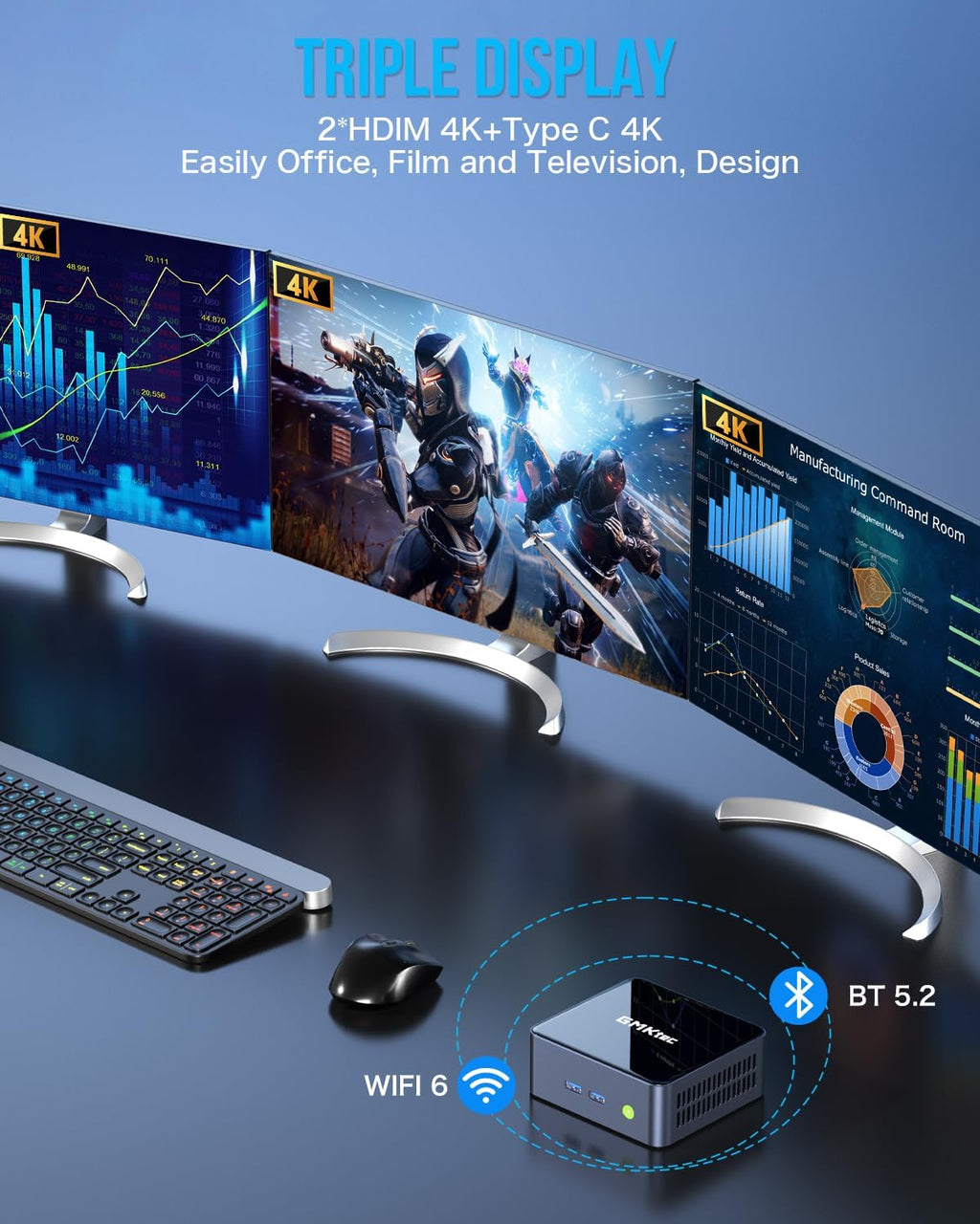 GMKtec Mini PC Intel Core i7-1185G7 (Turbo 4.8 GHz) 16GB DDR4 512GB SSD M2 Pro S Desktop Mini Computers WiFi 6, USB4.0, BT 5.2, DP, HDMI, RJ45 2.5G