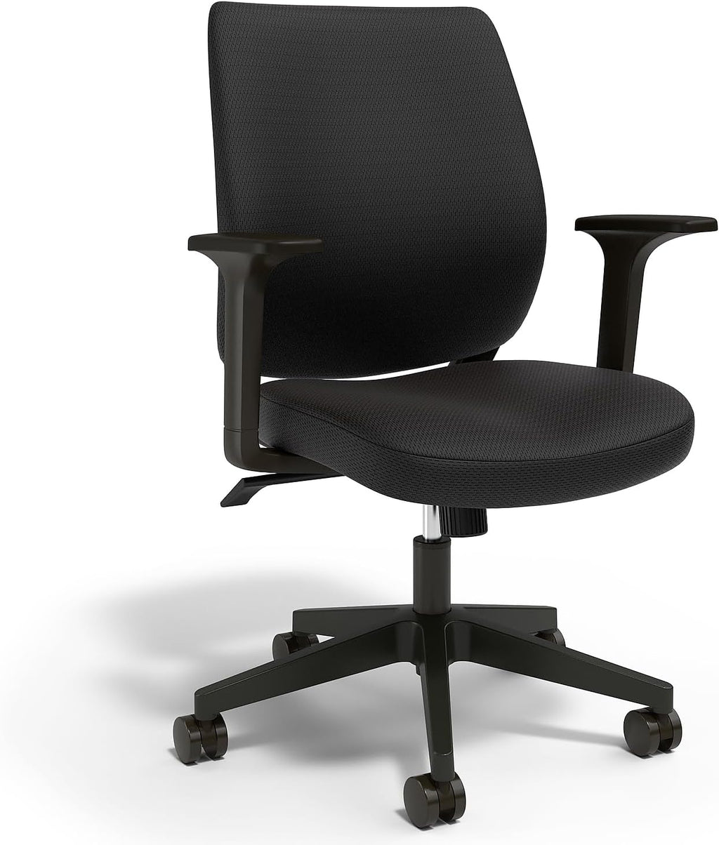 Staples Ergonomic Task Chair, Fabric, Black
