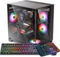 ZER-LON Gaming PC Desktop Computer, Intel Core I5 up to 3.6GHz, RX 560 4G GDDR5, 16G RAM, 512GB SSD, WiFi 5.0, Prebuilt Gaming PC Tower Computer with 5 RGB Fan