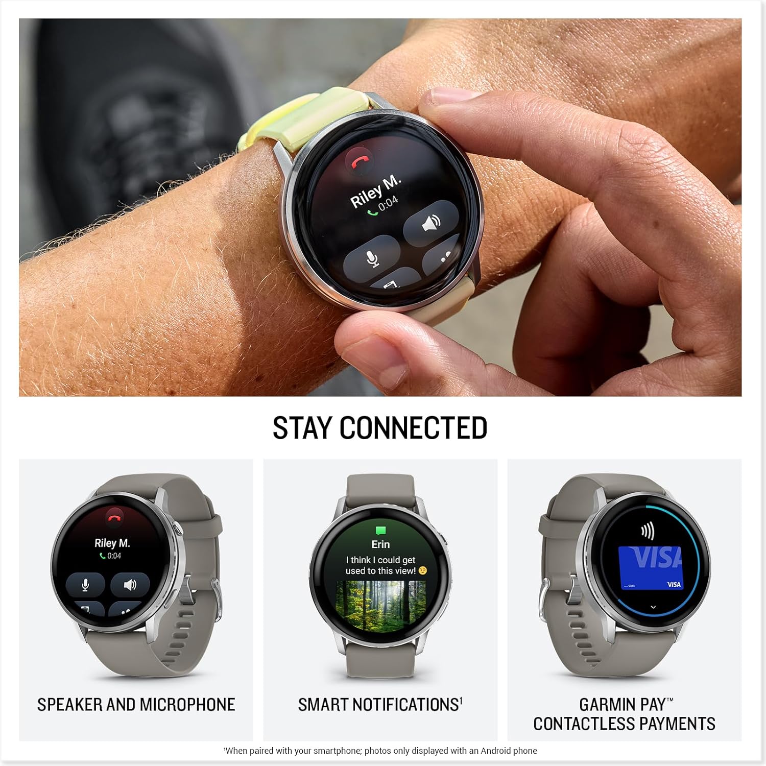 Garmin Venu 4, 45mm, Advanced Fitness and Multisport Tracker GPS Smartwatch, 1.4' AMOLED Display, Built-in Flashlight, 12 Days of Battery Life, Silver with Silver Gray Silicone Band (Watch Bundle)