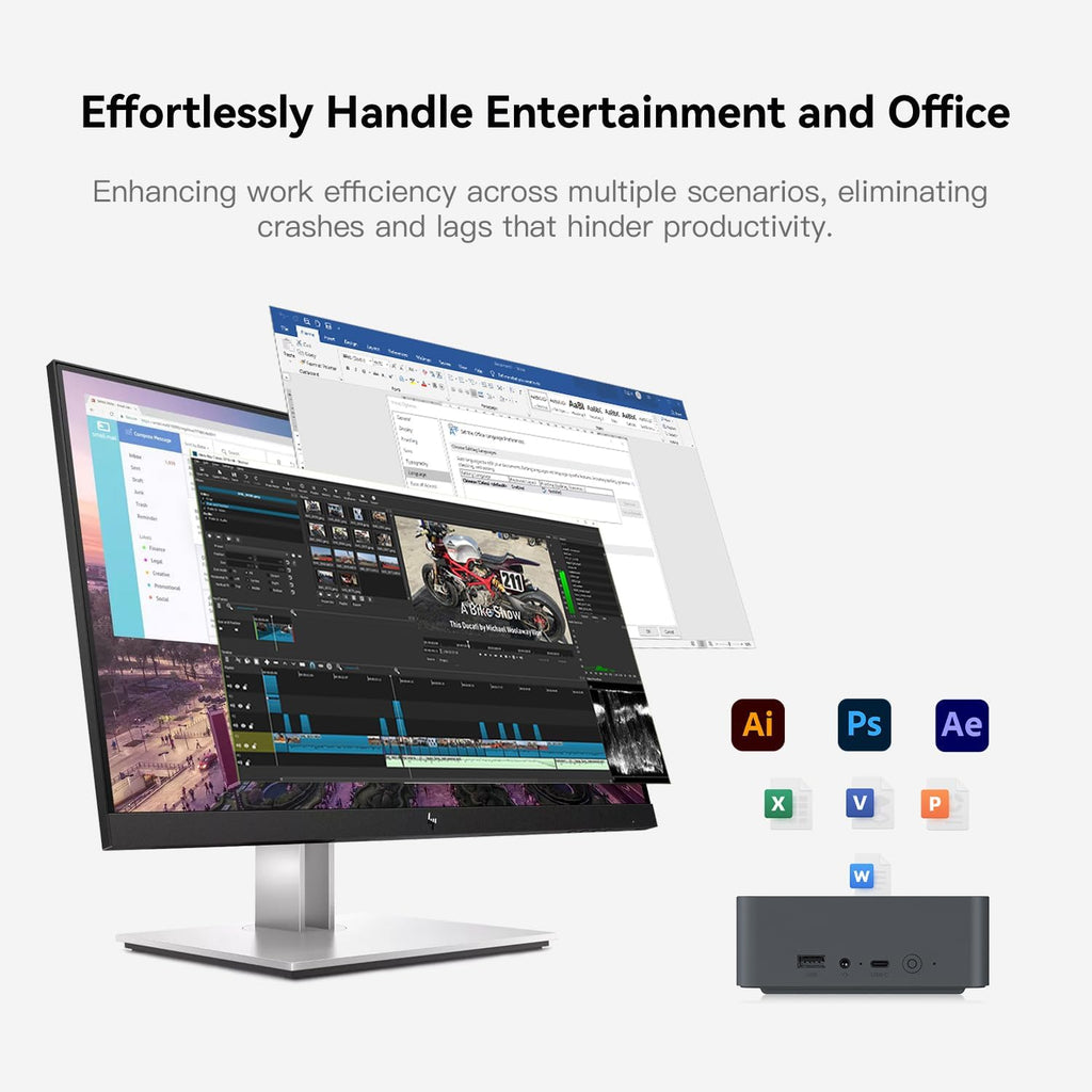 Beelink EQR5 Mini PC W11 Pro, AMD Ryzen 5 5625U(6C/12T up to 4.3GHz), 16GB DDR4 500GB PCle 3.0 NVME SSD, WIFI6+BT5.2+1000M LAN*2, Radeon 7 core 1800 MHz Built in PSU Dual Display Mini PC Computer