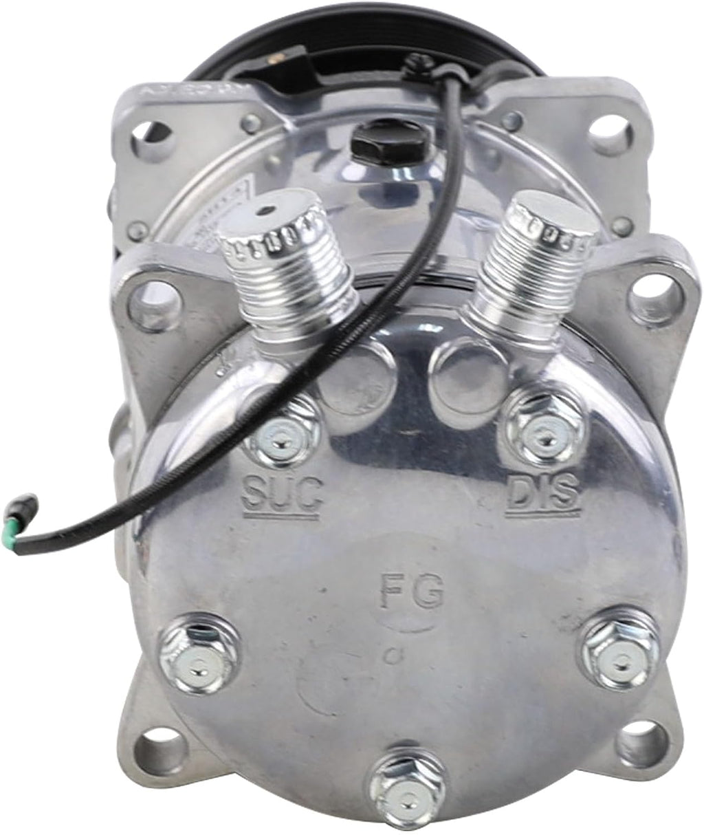 Universal A/C Compressor 6PK Clutch Sanden 508 5H14 R134A Serpentine Belt 24V