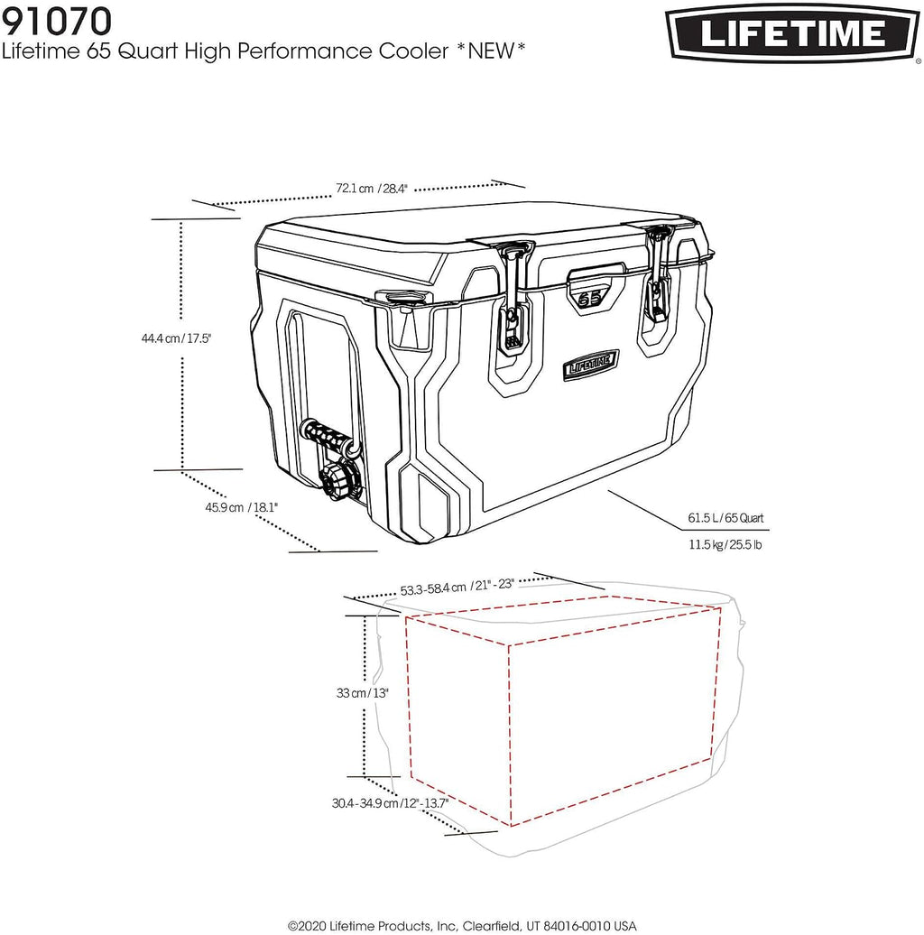 Lifetime Hard Cooler, High Performance Ice Chest
