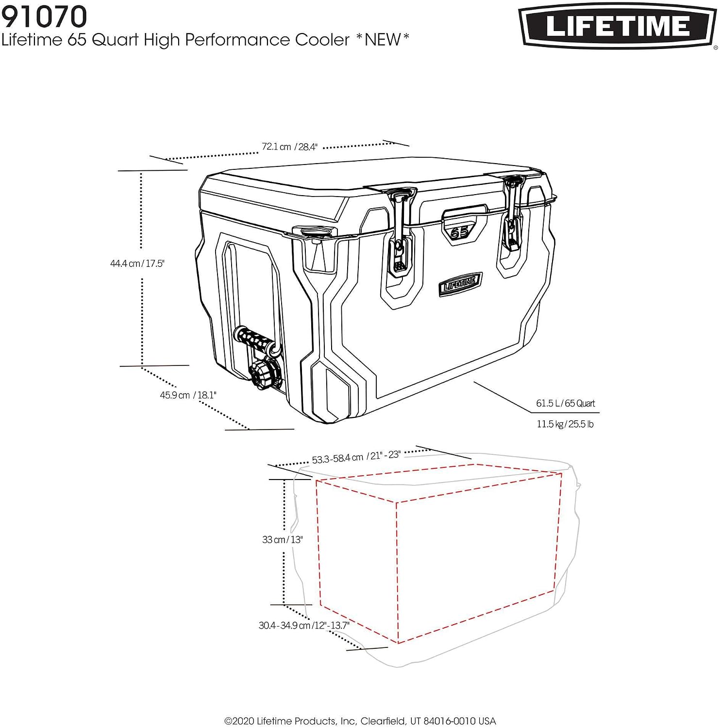Lifetime Hard Cooler, High Performance Ice Chest