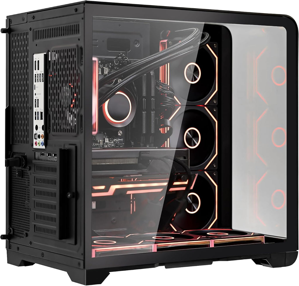 Astral Plus Prebuilt Gaming Tower PC - AMD Ryzen 7 9700X 8-Core 3.8 GHz -RTX 5070 12G GDDR7-16GB DDR5 RAM 6000 MHz-1TB PCIe SSD -850W PSU- WIFI & BT-360mm ARGB AIO-Windows 11 Desktop Computer-Black