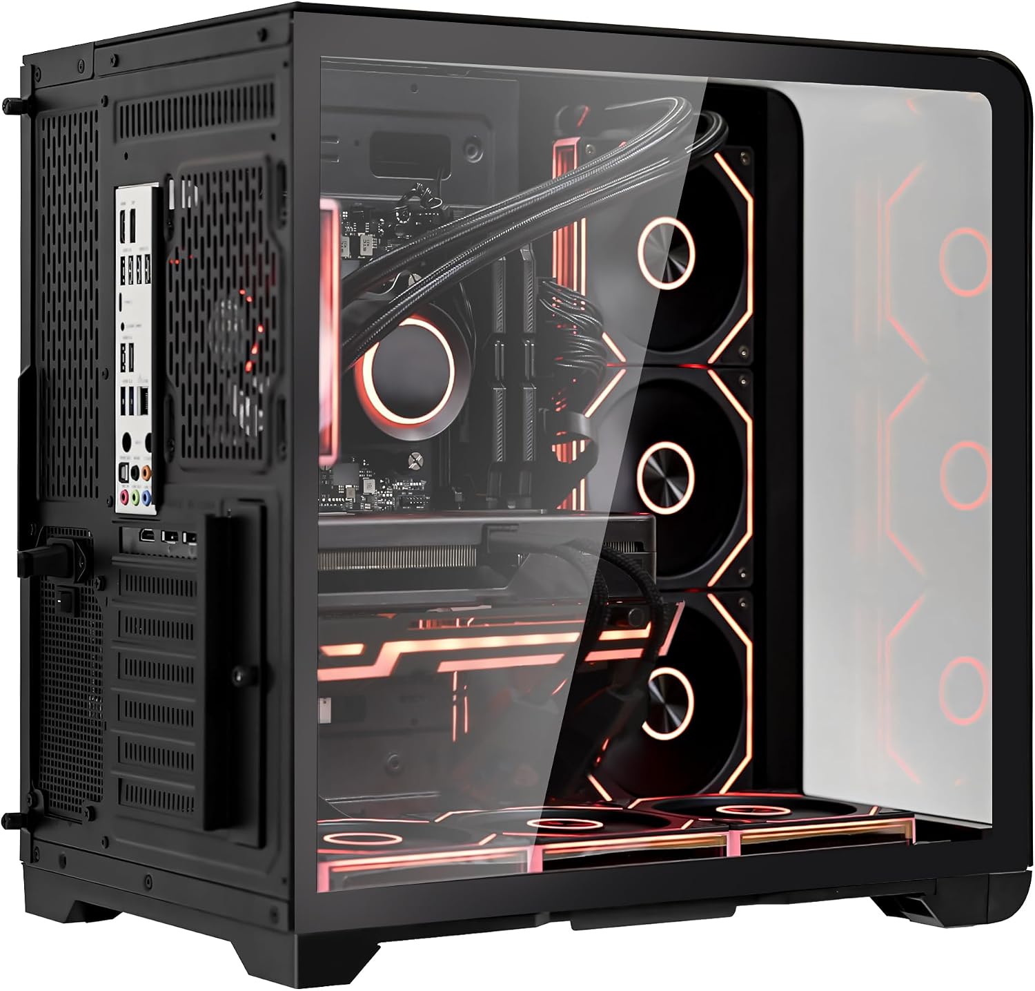 Astral Plus Gaming Tower PC -AMD Ryzen 7 9800X3D 8-Core 5.2 GHz- GeForce RTX 5070 Ti 16G DLSS 4-32GB DDR5 6000MHz - 1TB PCIe +1TB SATA SSD- Windows 11 Desktop Computer-Black
