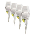 Conair Wall-Mount Hair Dryer,1600W Blow Dryer with LED Nightlight,2 Heat 2 Speed Settings,White,(Pack of 4)
