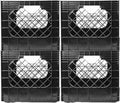 JEZERO 20 Quart 4-Pack Heavy Duty Plastic Crate | Stackable Multi-Purpose Storage Bin for Garage, Home, Office, Groceries, Outdoor, Camping & Kayaking | Black Utility Tote, 17' x 13' x 11'