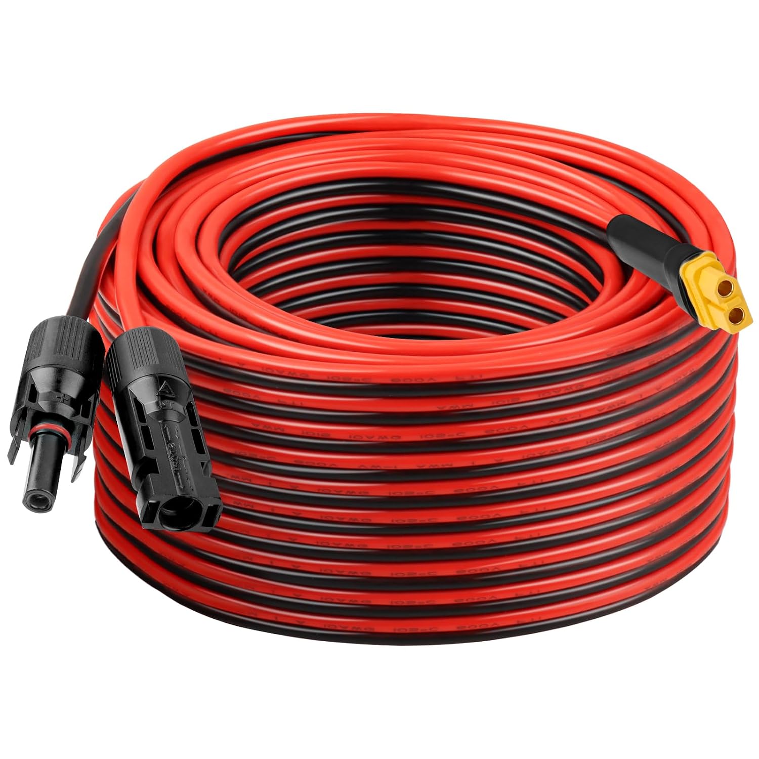 10AWG 75FT XT60 Solar Extension Cable 2 3 6 10 15 20 25 35 40 50 75 100FT XT60 Solar Extension Connector Adapter Thicker Cable Female to Male for Portable Power Station Solar Panel RC LiFePO4 Battery