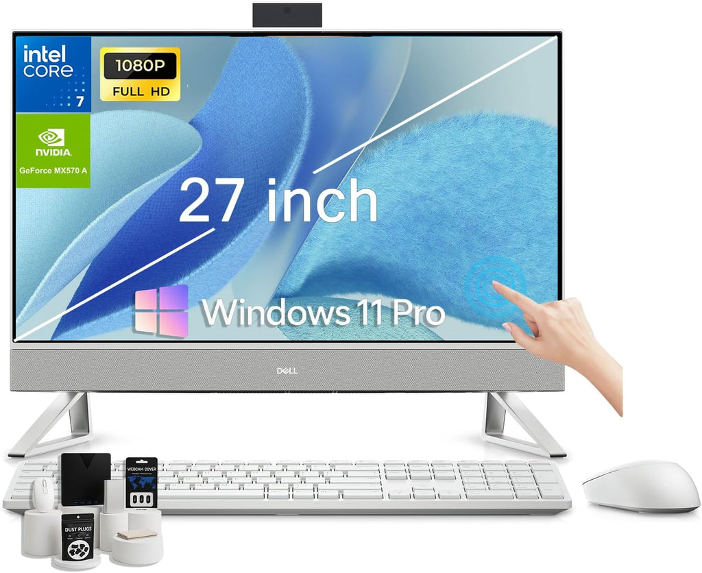 Dell Inspiron 7730 All-in-One Touchscreen Desktop • 27' FHD IPS Display • NVIDIA GeForce MX570A • Intel 10-Core 7-150U • Win 11 Pro • Wireless KB & Mouse • 32 GB RAM, 1 TB SSD • w/Accessories