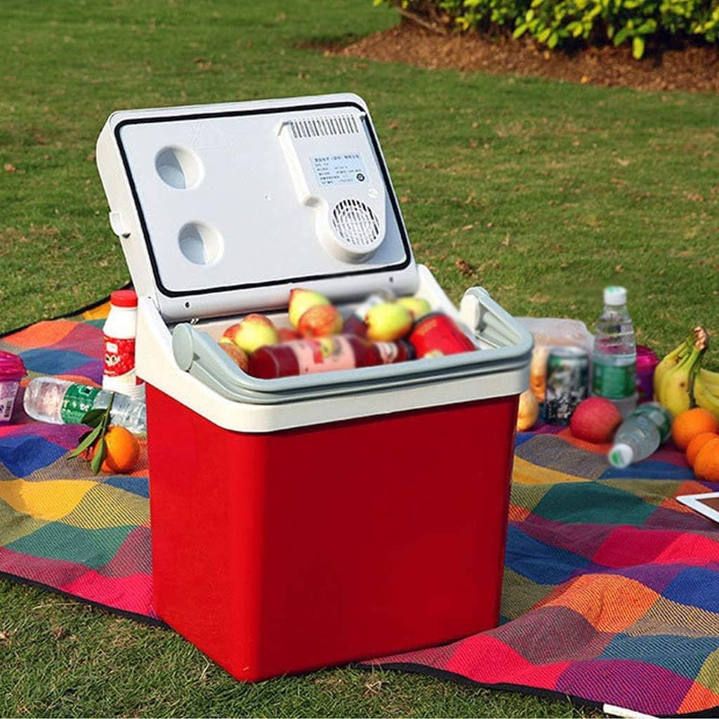 Electric Cool Box 24L PortableCar Refrigerator Freeze Heating Fridge Compressor Plug Picnic Refrigeration Heating(D)