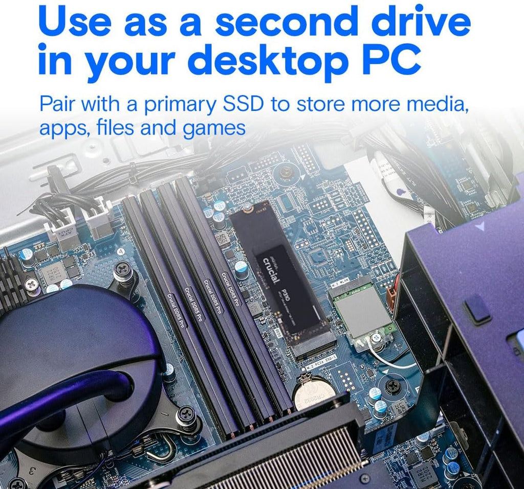 Crucial P310 500GB SSD, PCIe Gen4 NVMe M.2 2280, Up to 6,600MB/s, for Laptop, Desktop (PC), & Handheld Gaming Consoles, Includes Acronis Data Recovery Software, Solid State Drive - CT500P310SSD801