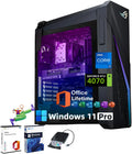 ASUS ROG G16CH Gaming Desktop - Intel i7-13700KF Up to 5.4 GHz(16-Core,24-Thread), NVIDIA GeForce RTX 4070 Dual GPU, Win 11 Pro, MS Office Lifetime, HDMI (32GB RAM, 1TB SSD, 2TB HDD)