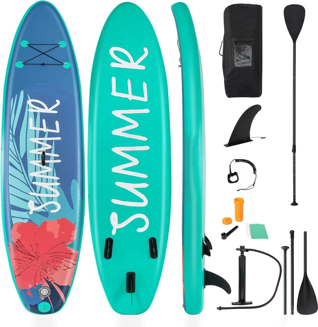 Paddle Board Inflatable 10.5'/11'x32 x6，SPORFIT Stand Up Paddle Board with Premium SUP Accessories & Backpack Extra Wide Ultra-Light Youth & Adult Standing Boat for All Skill Levels