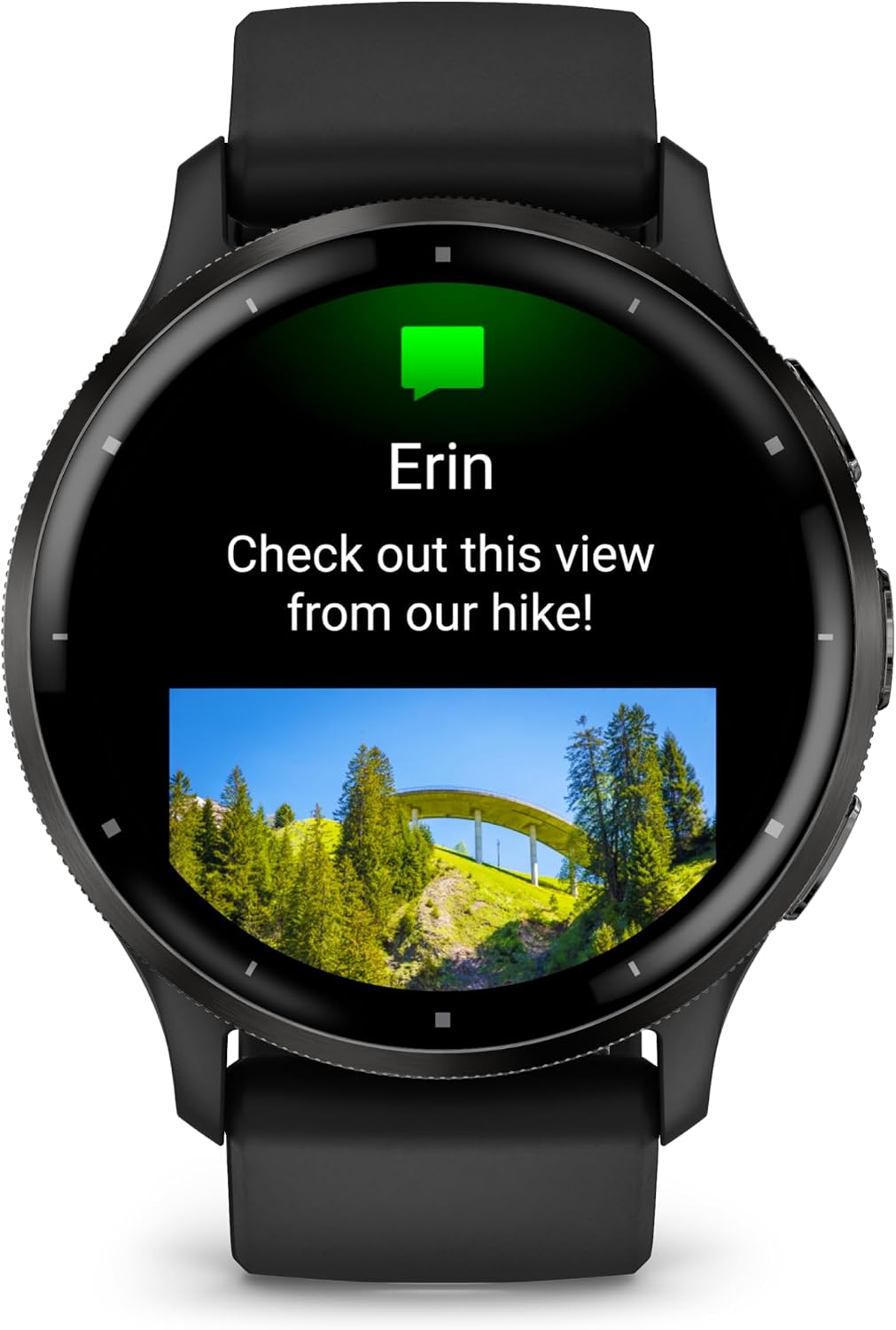 Garmin Venu 3 Advanced Fitness and Health Tracker Smart Watch with Slate Stainless Steel Bezel and 45 MM Black Case and Silicone Band 1.4 Inch AMOLED Touch Screen Display