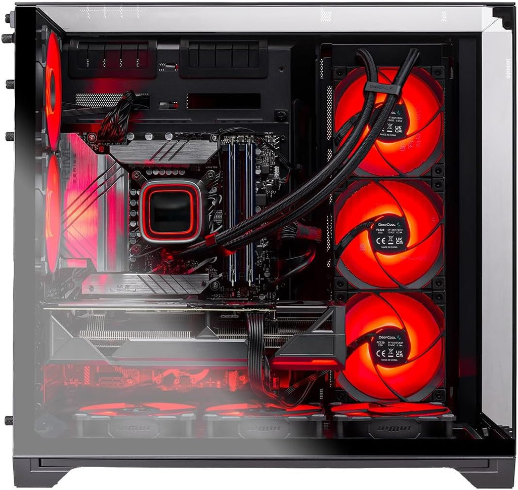 Skytech Gaming O11 Vision Gaming PC, AMD Ryzen 7 7800X3D 4.2GHz, NVIDIA RTX 5060 Ti 16GB, 1TB Gen4 NVMe SSD, 32GB DDR5 RAM 5600, 650W Gold PSU, 360 ARGB AIO, Wi-Fi, Win 11, Desktop