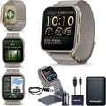 Garmin Venu X1 Thin & Lightweight GPS Smartwatch, Soft Gold | AMOLED Display, Advanced Health and Fitness Features, Sleep Tracking, 100+ Sports Apps | Signature Series Power Bundle