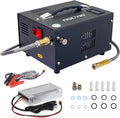 Pcp air compressor 4500PSI Portable Pcp Compressor 12V Dc/110V Ac Pcp Airgun Compressor Manual-stop w/External Power Adapter Built-in Fan Suitable for Paintball Air Rifle Scuba Bottle