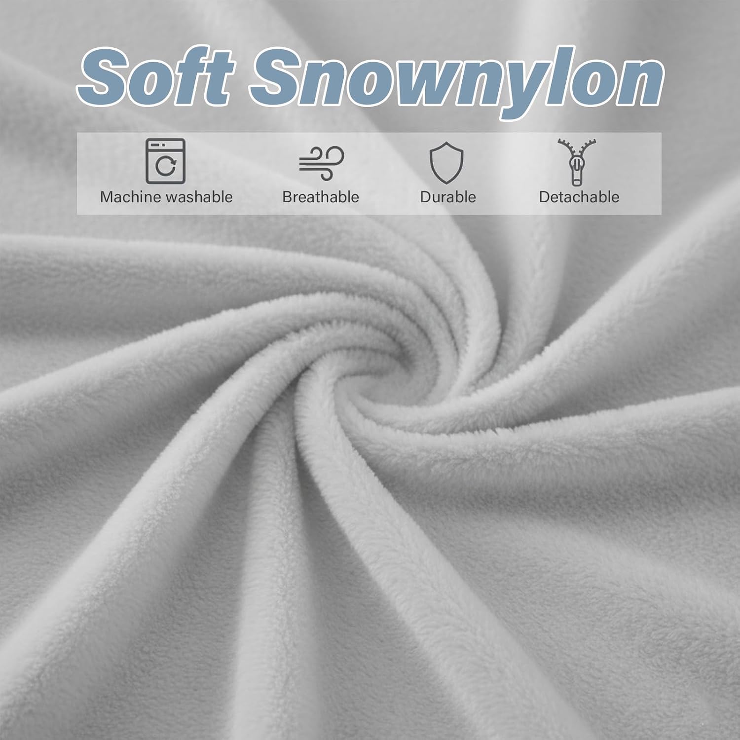 Tiita Convertible Folding Sofa Bed Single Size for Adults with Pillow, Plush Fabric Floor Mattress Couch Bed, Washable Cover & Side Pocket, Guest Room, Dorm, Apartment, Living Room, White Gray