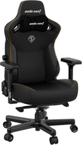 Anda Seat Kaiser 3 Large Gaming Chair for Adults - Ergonomic Black PVC Leather Gaming Seat with Lumbar Support, Comfortable Office Chair with Neck Support - Heavy Duty Wide Computer Seat