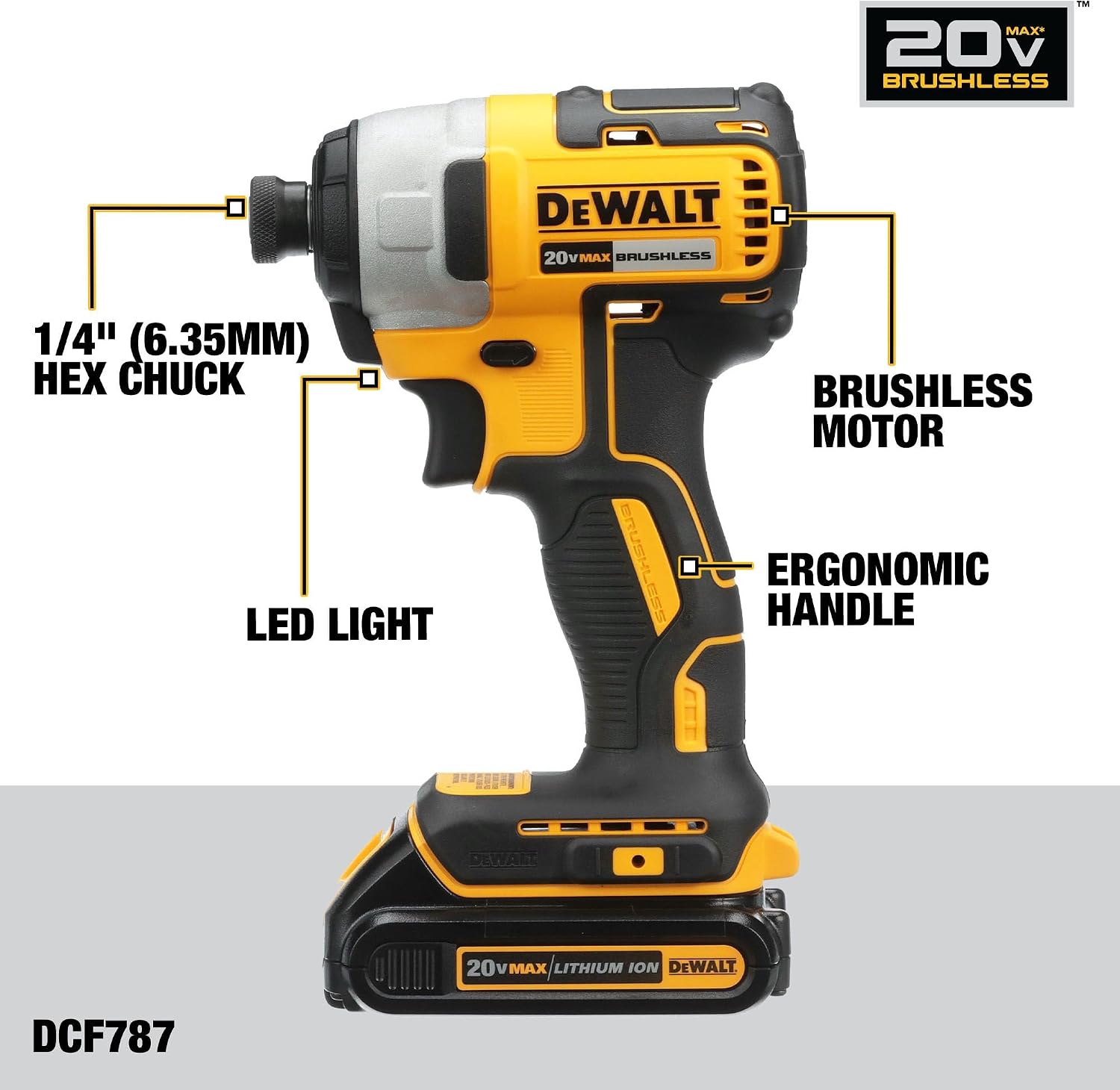 DEWALT 20V MAX Cordless Drill and Impact Driver, Power Drill Brushless 2-Tool Power Tool Combo Kit, Includes 2 Batteries, Charger and Bag (DCK277D2)