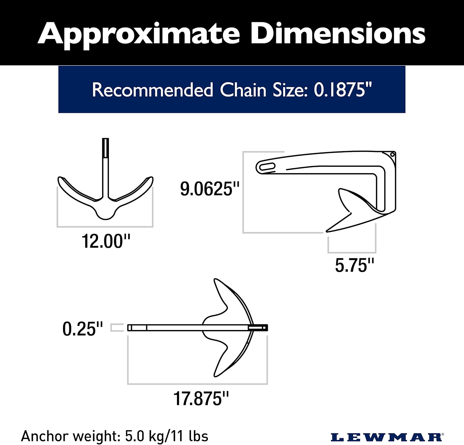 Lewmar SS Claw Anchor