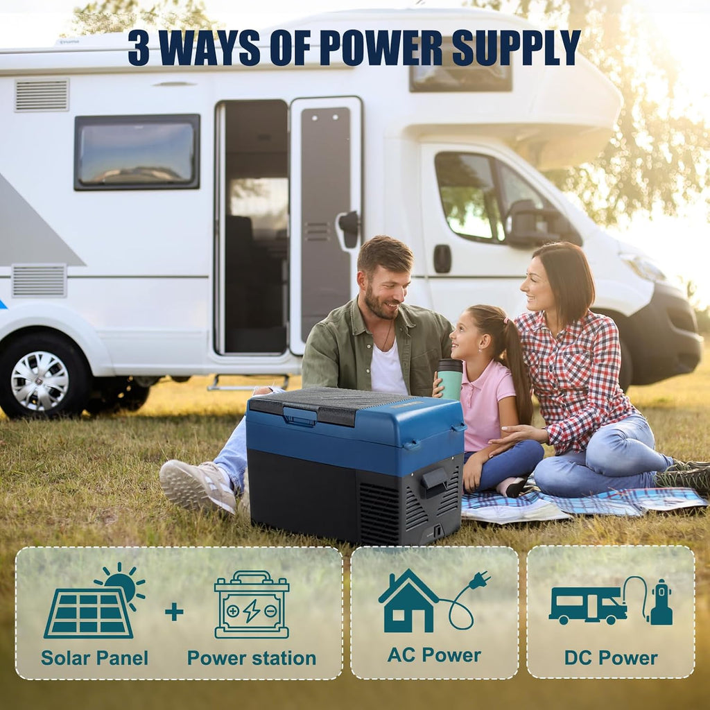 KI19 12 Volt Refrigerator,Portable Freezer,21 Quart(19L) Car Cooler,12V Car Fridge,12/24V DC 100-240V AC for Camping, Travel, Truck, RV, Boat -4℉~68℉