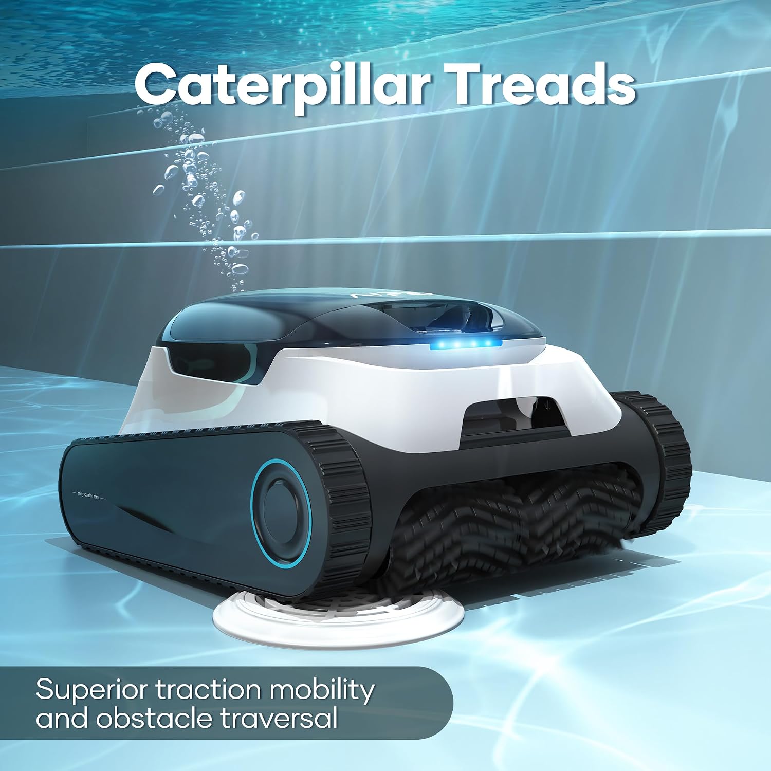 Aiper Scuba S1 Robotic Pool Cleaner, Wall & Waterline Cleaning, Cordless Pool Robot with 4 Modes, Smarter Navigation with High-Precision Sensors（Renewed）