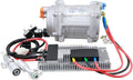 Universal AC Electric Compressor 20cc/r Air Conditioner Compressor for 12V Auto Compressor for R134a, with Straight Fittings