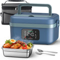 2026 Upgraded Heated Lunch Box for Adults, 16000mAh Cordless Rechargeable Electric Lunch Box with 1L Stainless Steel Container, Self-Heating Food Warmer for Work, Office & Travel
