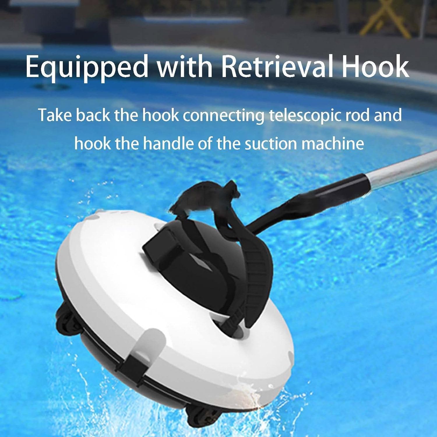 Robotic Pool Cleaner, 120 Minutes Powerful Cleaning, Dual Drive Motors, Auto Parking, Battery Powered Pool Robot Cordless Perfect for flat bottom pools up to 100m²