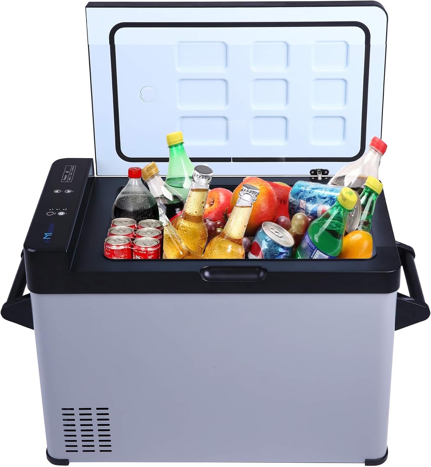 Car Refrige 52 Quart 12V/24V DC Portable Car Refrigerator Freezer Electric Cooler -7.6℉ - 68℉ for RV, Travel, Boat, Camping Use
