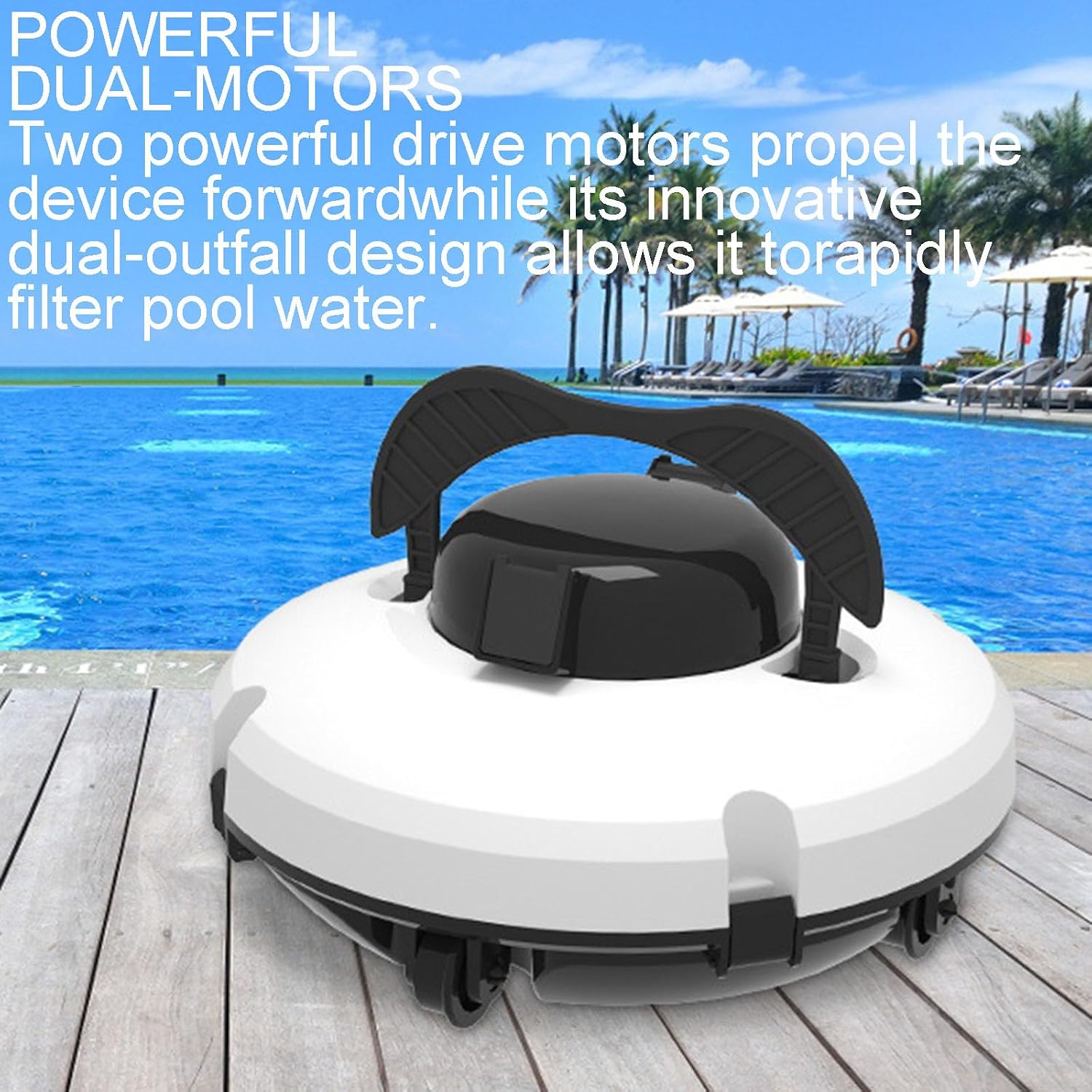 Pool Cleaning Robot, Cyclone Suction Technology, Multi-Surface Control System, Efficient Cleaning and Easy Maintenance, Suitable for All Pool Types