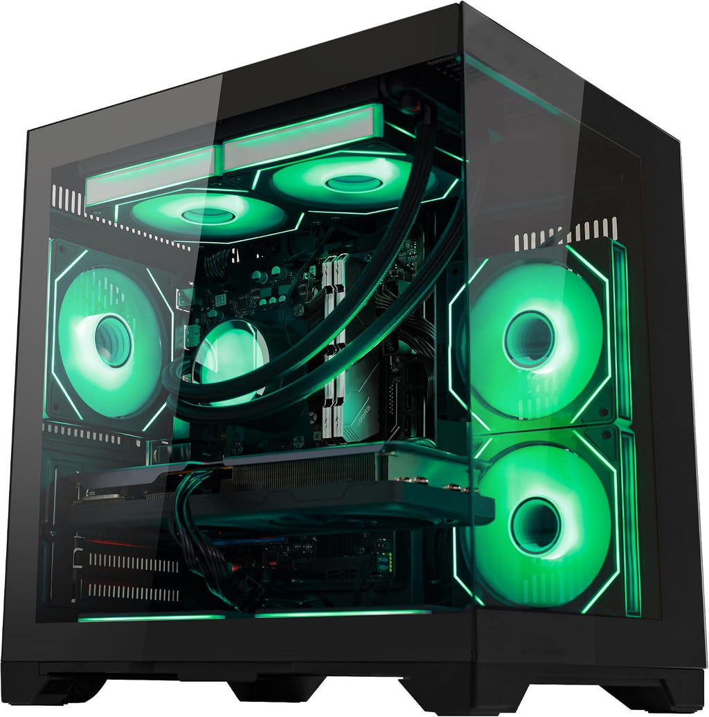 RTX 5070 12GB Gaming PC Desktop - AMD Ryzen 7 5700X 3.4 GHz, 16GB DDR4 RAM, 1TB PCIe SSD, WiFi + BT, Windows 11 -RGB Prebuilt Computer-Black